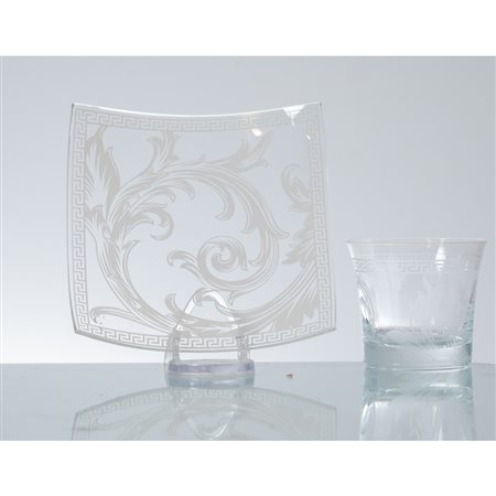 VERSACE, Svuotatasche e grande bicchiere