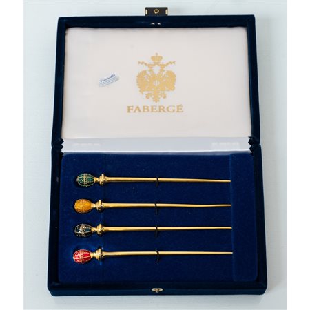 FEBARGÉ IMPERIAL COLLECTION, 4 agitatori per cocktail/sorbetto