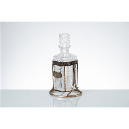 MANIFATTURA ITALIANA XX SECOLO, Bottiglia con porta bottiglia