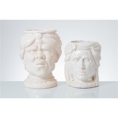 MANIFATTURA SICILIANA DEL XX SECOLO, Due teste di moro