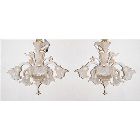 MAESTRI MURANESI DEL XX SECOLO, Coppia di lampadari