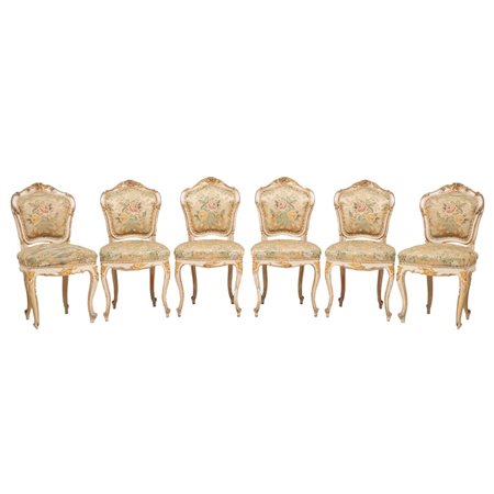 MANIFATTURA SICILIANA DELLA FINE DEL XIX SECOLO, Sei sedie