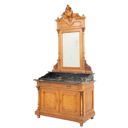 MANIFATTURA ITALIANA DEL XIX SECOLO, Toletta con specchiera