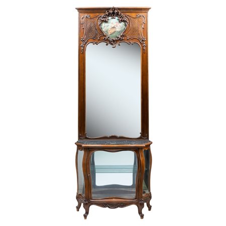 MANIFATTURA SICILIANA FINE DELL'800, Consolle con specchiera