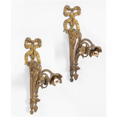 MANIFATTURA FRANCESE DEI PRIMI DEL '900, Coppia di applique