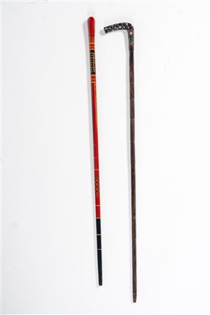 Due bastoni da passeggio. Secolo XIX