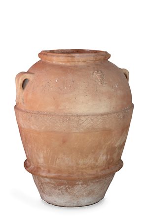 Grande orcio biansato in terracotta. Toscana, metà secolo XIX