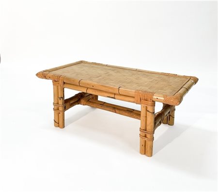 Vivai del Sud (Attribuito)
Tavolino rettangolare in giunco e scortecciato. Itali