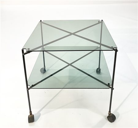 Bruno Munari Tavolino modello "Biplano". Produzione Robots, Italia, 1972. Due ri