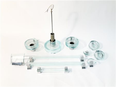 Seguso Vetri d'Arte Lotto composto da una lampada a sospensione, due applique e