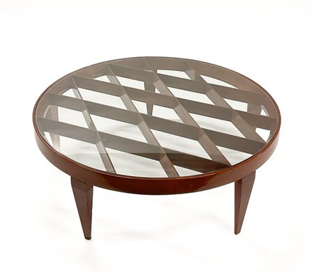 Tavolino basso ispirato a un modello di Gio Ponti. Italia, anni '80/'90. Legno