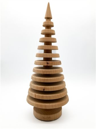 Mario Botta Scultura modello "XMAS_MB". Esecuzione Riva 1920, Cantù, 2019. Legno