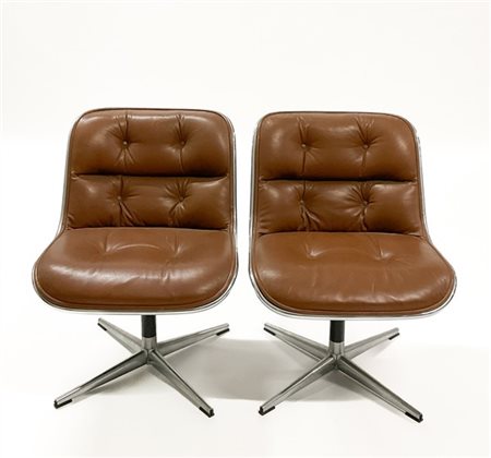 Charles Pollock Coppia di poltroncine direzionali. Produzione Knoll Internationa