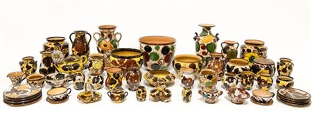 Manifatture del centro Italia Lotto composto da sette piatti, due piattini, una