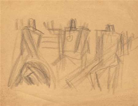 Silvio Zaniboni Lotto di otto fogli, di cui due disegnati fronte-retro, raffigur