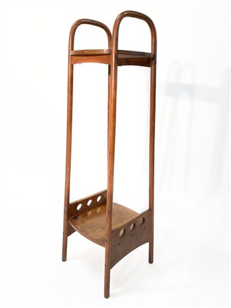 Thonet Alzata portavasi a due ripiani in legno di faggio curvato al vapore. Vien