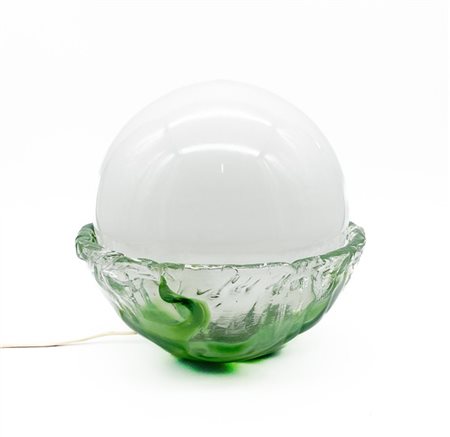Carlo Nason (Attribuito)
Lampada da tavolo in vetro soffiato di forte spessore c