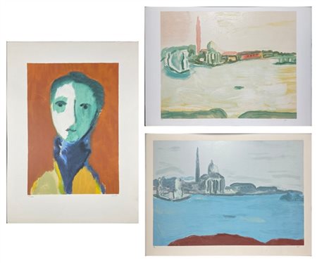 Virgilio Guidi Lotto composto da tre serigrafie a colori: due raffiguranti S. Gi