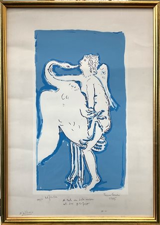 Orfeo Tamburi "Senza titolo" 1985
litografia a colori
cm 70x50
firmata, datata e