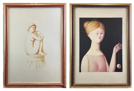 Antonio Bueno Due litografie a colori - prove d'artista - di soggetto diverso
cm