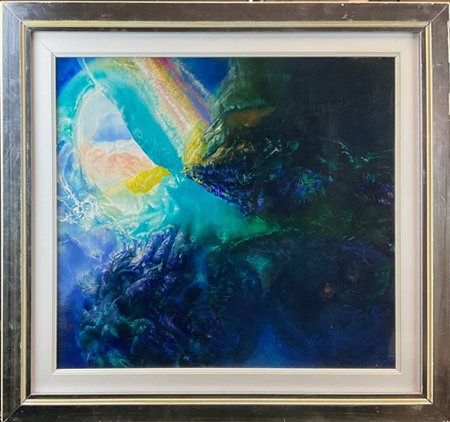 SILVANO GILARDI "Ruota della vita - colori astrali" 1971
olio su compensato
cm 5