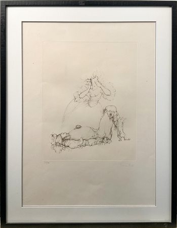 Leonor Fini "Personages" 
acquaforte
(lastra cm 36x28,5; foglio cm 55,5x40)
firm