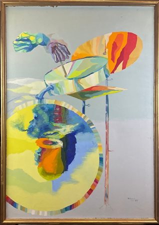 Godwin Ekhard "Batteria" 1969
olio su tela
cm 100x70
Firmato e datato in basso a