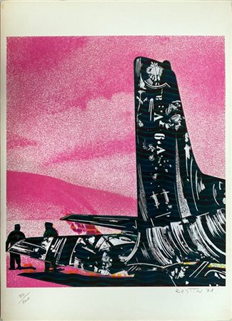 Gianni Bertini "Senza titolo" 1971
serigrafia a colori
cm 70x50
firmata, datata