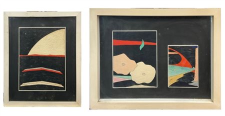 Marcello Landi Lotto composto da tre oli su cartone pressato (due montati nella