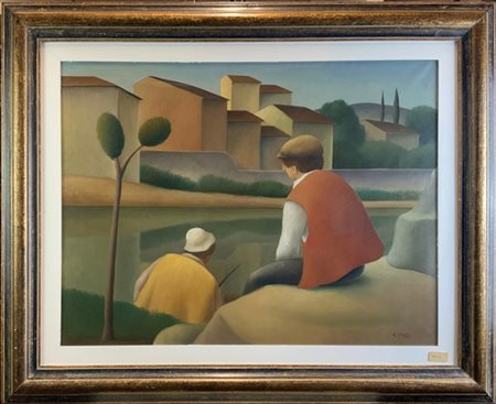Roberto Masi "Pescatori" 1988
olio su tela
cm 60x80
firmato in basso a destra e