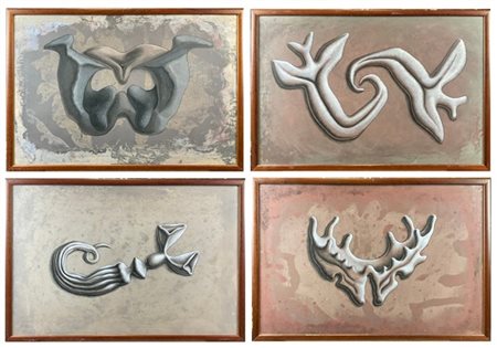 Carlos Forns Bada "Eslabones" 1990
Lotto composto da quattro acrilici su carta i