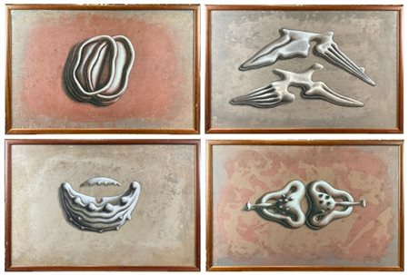 Carlos Forns Bada "Eslabones" 1990
Lotto composto da quattro acrilici su carta i