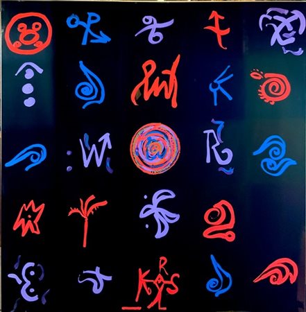 MARCO NEREO ROTELLI "Mandala" 
smalto su acciaio
cm 97x97
etichetta dell'artista