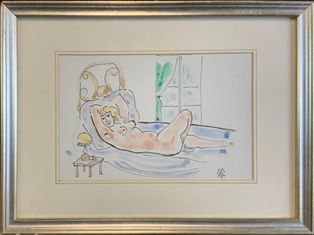 Mario Vellani Marchi "Nudo femminile" 
acquerello e china su carta
cm 16x24
Sigl