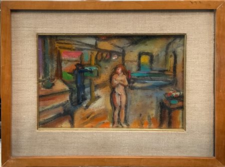 Luigi Bartolini "Adamo ed Eva" 1956
olio su tavola
cm 18x25
firmata, titolata, d