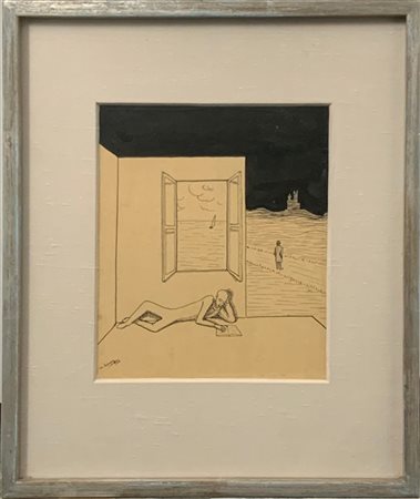 Maurice Henry "Senza titolo" 1930
china su carta
cm 42,5x36
firmata e datata in