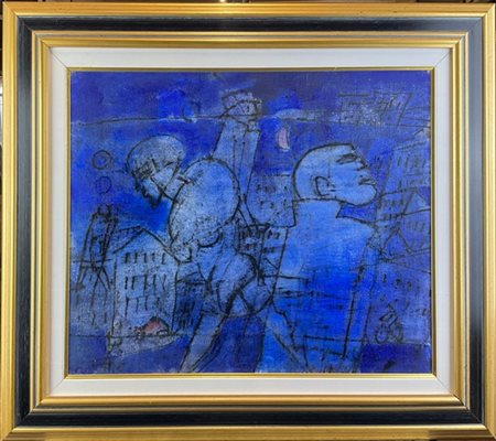 Franco Rognoni "Città di notte" 
olio su tela
cm 46x56
firmato in basso a destra