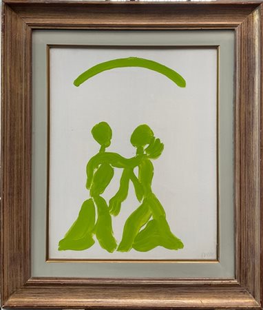 Virgilio Guidi "Incontro" 1969
olio su tela
cm 50x40
Firmato in basso a destra;