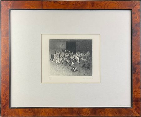 Gianfranco Ferroni "Racconto di situazione" 1963 - 73
acquaforte
lastra cm 15,5x