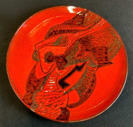 Mocenni Mocenni Piatto in terracotta smaltata e incisa
d cm 42
firmato e datato