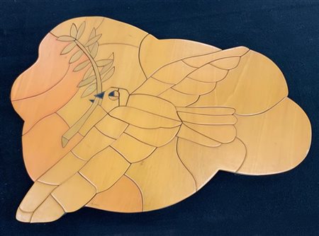 Ugo Nespolo "Per essere ancora come eravamo" 1978
intarsi di legni
cm 61x82x4
fi