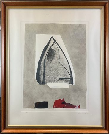 GIUSEPPE SANTOMASO "Senza titolo" 1989
acquaforte e acquatinta a colori
(lastra