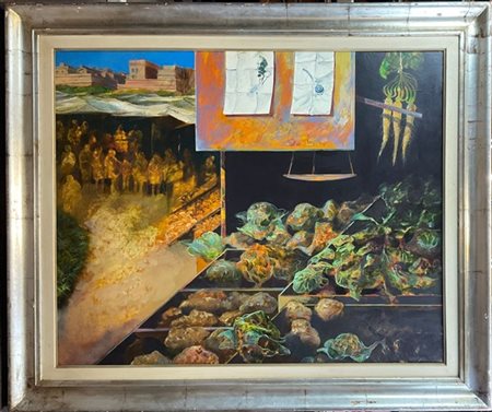 Robert Carroll "Patate e cavoli" 1974
olio su tela
cm 81x100
firmato e datato in