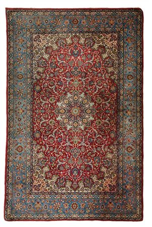 Tappeto Tabriz, Persia, secolo XX. Decoro con medaglione polilobato policromo c