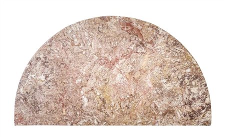 Piano in marmo Fior di Pesco a demi-lune (cm 120x2x67) (difetti)