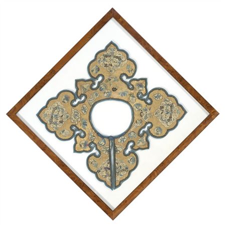 Collare da un abito di corte. Cina, dinastia Qing (1644-1911) secolo XIX. 
Fond