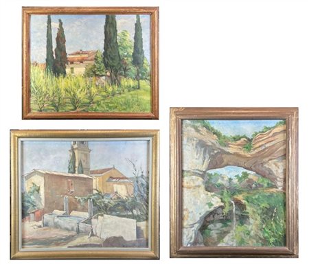 Neni Marani
Tre "Paesaggi" ad olio su diversi supporti (cm max 50x60)
firmati i