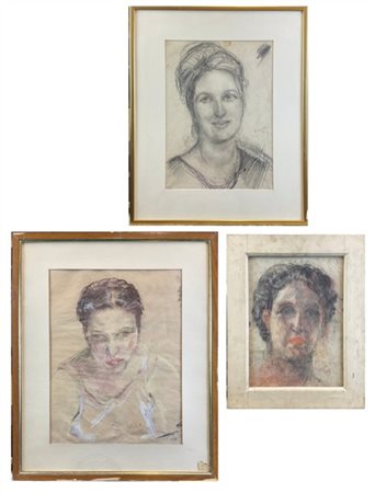 Donato Frisia Lotto composto da due tecniche miste e un carboncino raffiguranti