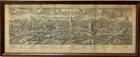 GEORG BALTHASAR PROBST Incisione raffigurante "Roma"
(all'impronta cm 38,5x107)