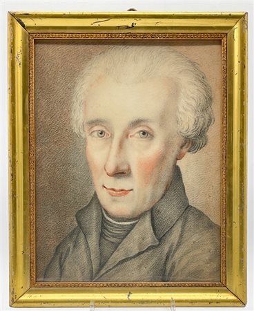 Ignoto del secolo XIX
"Ritratto virile"
tecnica mista su carta
in cornice
(dife